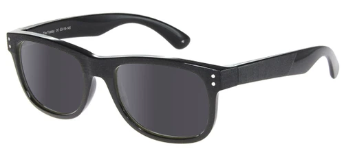 Profile View of Prive Revaux Tolstoy Designer Polarized Sunglasses with Custom Cut Smoke Grey Lenses in Caviar Black Unisex Panthos Full Rim Acetate 53 mm