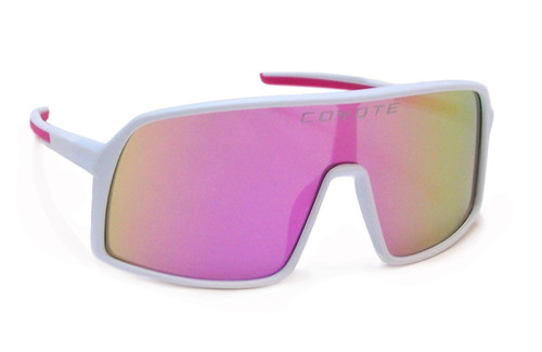 Coyote MAMBA White / Pink Gold Mirror, main product view with visible Coyote lens marking.