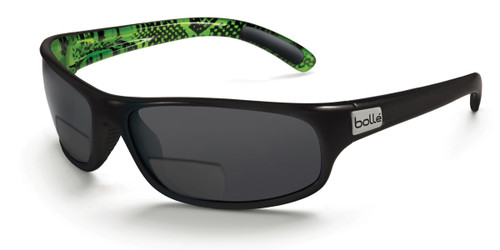 Bolle Anaconda in Black & Lime Snake Polarized Bi-Focal Reading Sunglasses