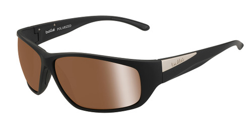 Bollé™ Marine Sunglasses: Keel in Matte-Black with Polarized Inland Gold