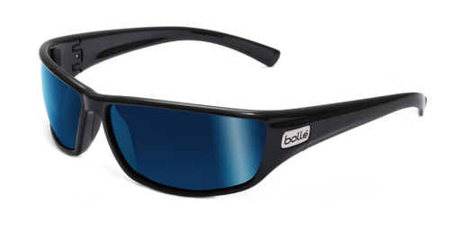 Bollé™ Marine Sunglasses: Python in Shiny-Black with Polarized Offshore Blue