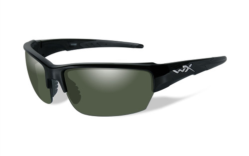 Wiley-X Saint in Gloss-Black & Polarized Green Lens