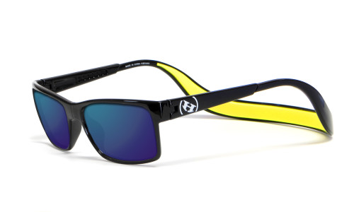 Hoven Eyewear MONIX in Black Gloss with Yellow Tahoe Blue