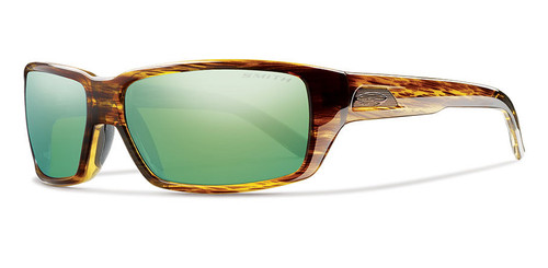 Smith Optics Sunglasses: Backdrop in Brown Stripe & Polarized Green Mirror