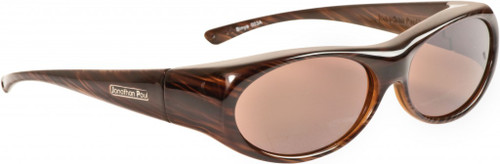 Jonathan Paul Fitovers Eyewear Small Binya in Brown-Feather & Amber BN003A