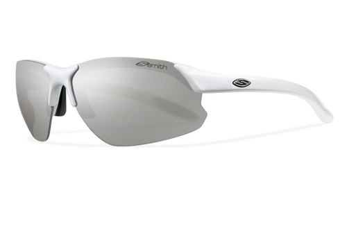 Smith Optics Parallel D Max Designer Sunglasses in White with Clear / Ignitor / Polarized Platinum Lens Set