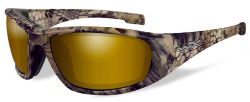 Wiley-X Designer Sunglasses WX Boss in KRYPTEK HIGHLANDER Frame & Polarized Venice Gold Mirror (Amber) Lens