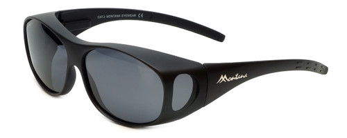 Montana Designer Fitover Sunglasses F01G in Matte Black & Polarized Grey Lens