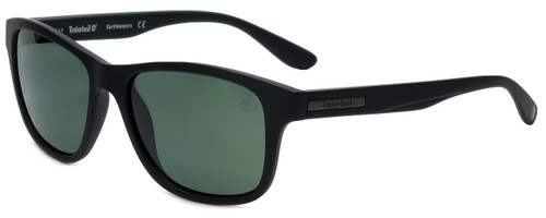Timberland TB9089-02R Designer Polarized Sunglasses in Matte Black with Green Lens
