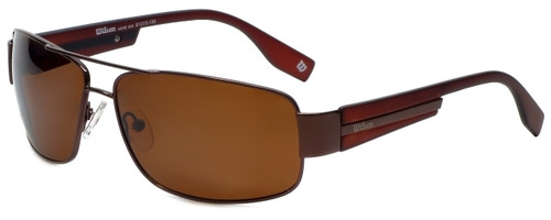 Wilson Designer Polarized Sunglasses More Win 2015 in Shiny Brown with Amber Lens