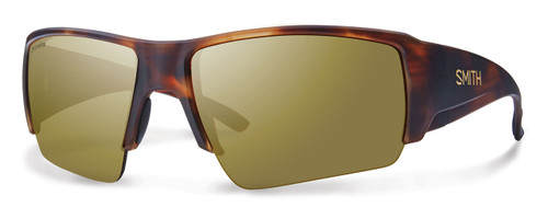 Smith Optics Captain's Choice Designer Sunglasses in Matte Havana with Polarized Bronze Mirror Lens