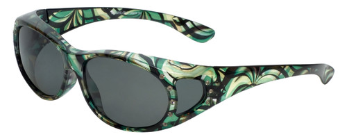 Calabria RS2866POL-JP2 Polarized Fit-Over Sunglasses with Rhinestones Medium Size