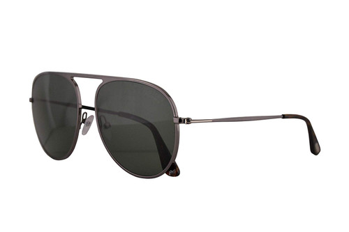 Tom Ford Designer Polarized Sunglasses Jason TF621-08R in Gunmetal with Green Lens