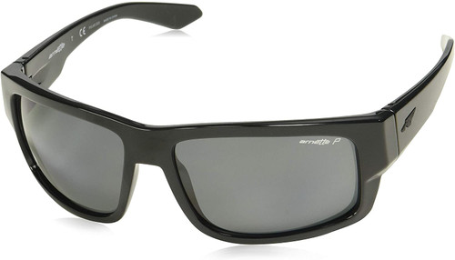 Arnette Designer Polarized Sunglasses Black/Grey Lens 62mm