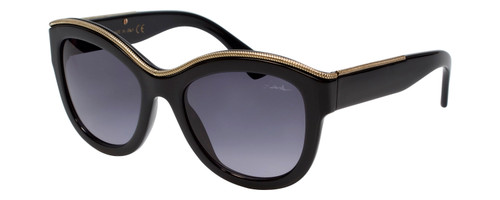 Lanvin Designer Sunglasses Black/Gold/non-polarized Grey Gradient SLN693-0700-52