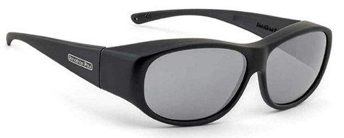 Jonathan Paul Polarized Fitover Sunni Large Satin Black Polarvue Grey Sunglasses