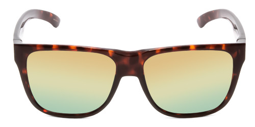 Front View of Smith Lowdown 2 Sunglasses in Tortoise/CP Polarized Opal Blue Green Mirror 55 mm