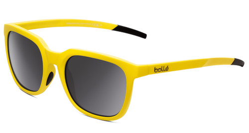 Profile View of Bolle Talent Lady Classic Polarized Sunglasses Matte Chartreuse Yellow/Grey 51mm