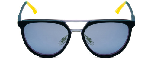 Front View of Police SPL586 Square Polarized Sunglasses in Green Marine Yellow/Grey Smoke 57 mm