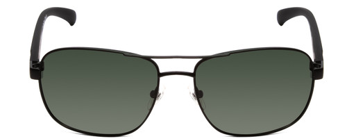 Front View of Timberland TB9136 Designer Sunglasses in Matte Black Polarized Gray Green 59 mm