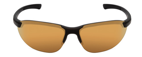 Front View of Smith Parallel 2 Sunglasses in Black/Polarized Gold Mirror&Ignitor Rose Red 71mm