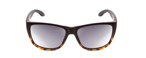 Front View of Coyote FP-26 Unisex Square Polarized Sunglasses Matte Black Tortoise & Grey 57mm