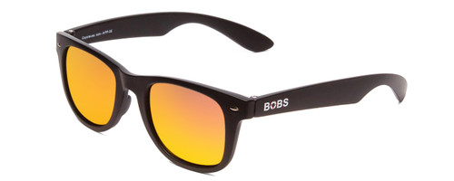 Profile View of Coyote FP-35 Mens Square Designer Polarized Sunglasses in Matte Black & G15 50mm