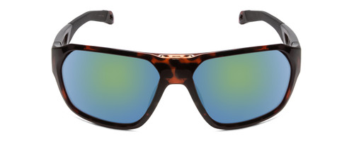 Front View of Smith Deckboss Unisex Sunglasses Tortoise/CP Glass Polarized Green Mirror 63 mm