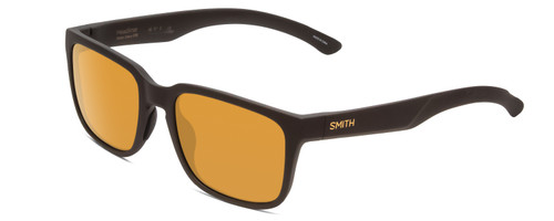 Profile View of Smith Headliner Unisex Sunglasses Gravy Grey/CP Polarize Bronze Mirror Gold 55mm