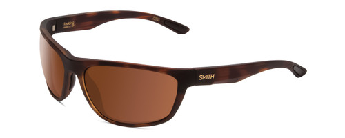 Profile View of Smith Redding Unisex Wrap Sunglasses Tortoise Gold/CP Glass Polarized Brown 62mm