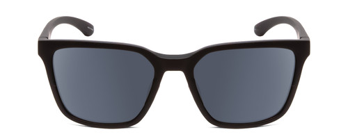 Front View of Smith Shoutout Unisex Retro Sunglasses in Matte Black/ChromaPop Polarized 57 mm