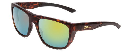 Profile View of Smith Barra Classic Sunglasses in Tortoise/ChromaPop Polarized Green Mirror 59mm