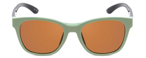 Front View of Smith Caper Women Cateye Sunglasses Saltwater Green Blue/CP Polarized Brown 53mm