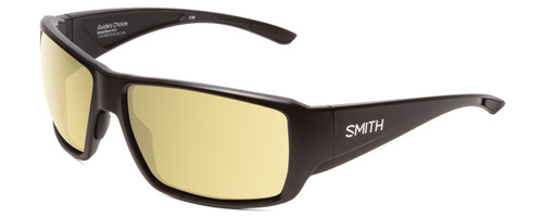Profile View of Smith Guides Choice Sunglasses Black/Chromapop Glass Polarized Light Yellow 62mm