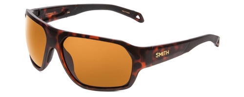 Profile View of Smith Deckboss Unisex Sunglasses in Tortoise Gold/ChromaPop Polarized Brown 63mm