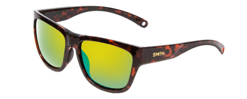 Profile View of Smith Joya Ladies Sunglasses Tortoise Gold/CP Glass Polarized Green Mirror 56 mm
