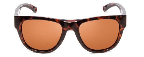 Front View of Smith Rockaway Cateye Sunglasses in Tortoise Gold/CP Glass Polarized Brown 52 mm