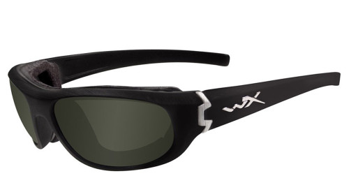 Wiley-X Sunglasses: Curve in Black & Smoke Green