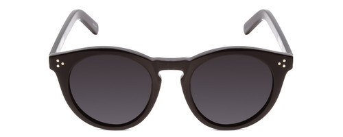 Front View of Ernest Hemingway H4725 Women Cateye Designer Sunglasses in Black&Blue/Grey 52 mm