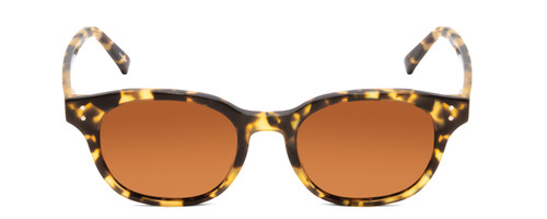 Front View of Ernest Hemingway H4739 Unisex Cateye Sunglasses Yellow Brown Gold Tortoise 53 mm