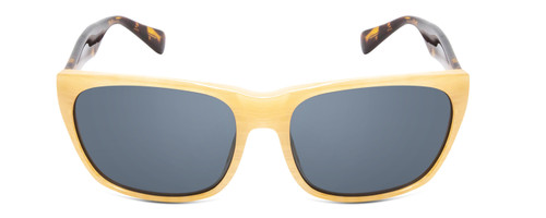 Front View of Smith Optics Tioga Sunglasses Ivory Tortoise Brown/Polarized Grey Chromapop 58mm