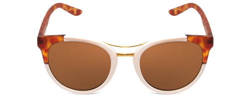 Front View of Smith Optics Bridgetown Sunglasses White Tortoise/Polarized Brown Chromapop 54mm