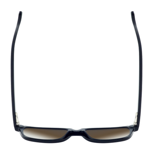 Top View of Ernest Hemingway H4617 Designer Polarized Sunglasses with Custom Cut Amber Brown Lenses in Matte Black Unisex Cateye Full Rim Acetate 56 mm