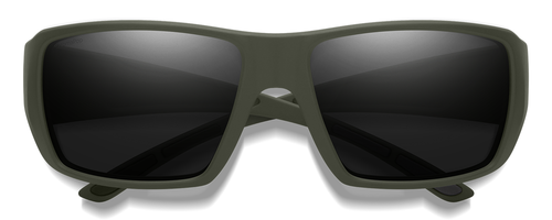 Front View of Smith Guides Choice XL Unisex Sunglasses Green/PC ChromaPop Polarized Black 63mm