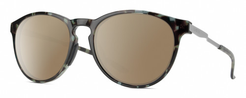 Round Havana Blue Acetate Sunglasses, Brown Lenses