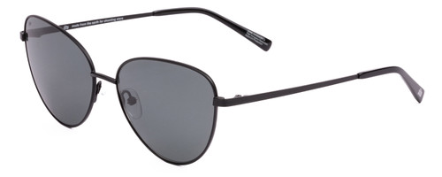 Profile View of SITO SHADES CANDI Womens Pilot Designer Sunglasses Matte Black/Iron Gray 59 mm