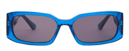 Front View of SITO SHADES ELECTRO VISION Unisex Square Sunglasses Blue Crystal/Iron Gray 56 mm