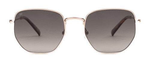 Front View of SITO SHADES ETERNAL Womens Designer Sunglass in Gold Tortoise Tips/Horizon 52 mm