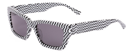 Profile View of SITO SHADES OUTER LIMITS Unisex Sunglasses in Black White Checker/Iron Gray 54mm