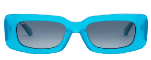 Front View of SITO SHADES REACHING DAWN Womens Sunglasses in Caribbean Blue/Aqua Gradient 51mm